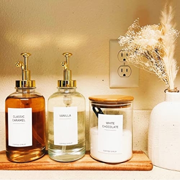 Elegant 16.9oz Coffee Syrup Dispensers with Pumps