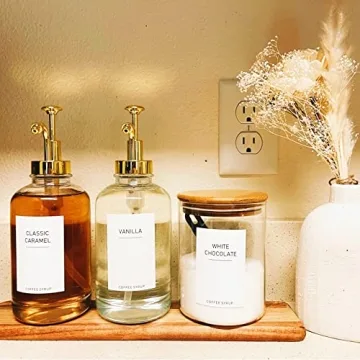 Elegant 16.9oz Coffee Syrup Dispensers with Pumps