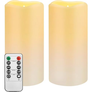 Stunning Waterproof Flameless Remote Control Candles 2 Pack for Indoor and Outdoor Use