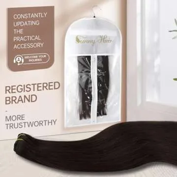 Sunny Hair Clip in Hair Extensions Straight Human Hair Clip in Extensions Remy Clip in Hair Extensions Real Human Hair Extensions Clip ins Dark Brown Hair Extensions 18inch