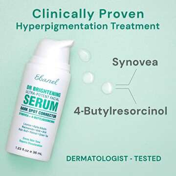 Ebanel Dark Spot Remover for Face Peel Skin Brightening Serum Melasma Hyperpigmentation Treatment, S...