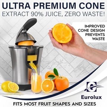 Eurolux Electric Orange Juicer – Premium Features