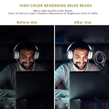 Video Conference Clip-On Ring Light for Zoom and Streaming