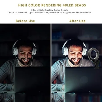 Video Conference Clip-On Ring Light for Zoom and Streaming