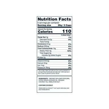 LesserEvil Avocado-Licious Organic Popcorn - Healthy Snack