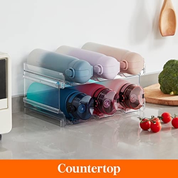 Stackable Water Bottle Organizer for Efficient Storage