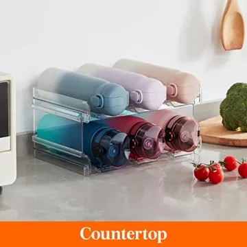 Stackable Water Bottle Organizer for Efficient Storage