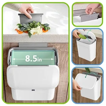 AYADA Hanging Trash Can: 2.37 Gallon Kitchen Solution