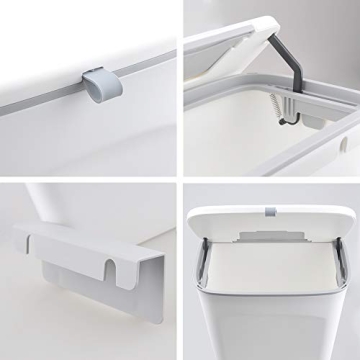 AYADA Hanging Trash Can: 2.37 Gallon Kitchen Solution