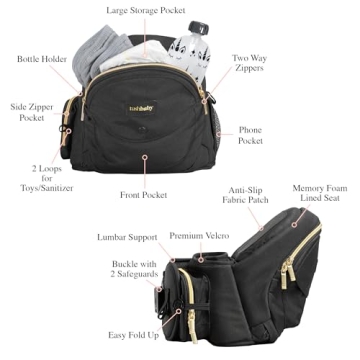 TushBaby Hip Seat Carrier - Stylish & Comfortable Baby Gear