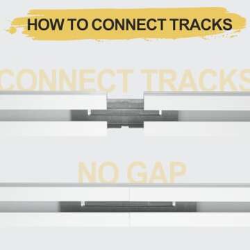 FELIDESIGN Curtain Track, Ceiling Curtain Track for Room Divider, Ceiling Mount Rail Set with Roller Hooks, White, 6ft - 9ft