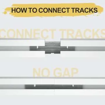 FELIDESIGN Curtain Track, Ceiling Curtain Track for Room Divider, Ceiling Mount Rail Set with Roller Hooks, White, 6ft - 9ft