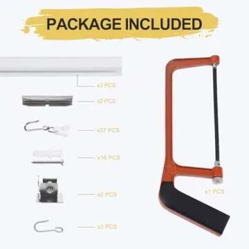 FELIDESIGN Curtain Track, Ceiling Curtain Track for Room Divider, Ceiling Mount Rail Set with Roller Hooks, White, 6ft - 9ft