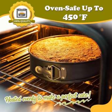 HIWARE Springform Pan Set of 3 Non-stick Cheesecake Pan, Leakproof Round Cake Pan Set Includes 3 Pieces 6" 8" 10" Springform Pans