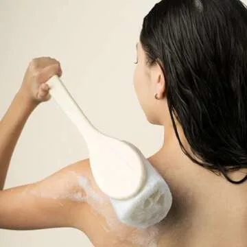 EcoTools Loofah Bath Brush, Back Brush for Bath & Shower, Made with Long Handle & Natural Loofah Material for Exfoliation, Shower Brush for Men & Women, Eco-Friendly & Cruelty-Free, 2 Count