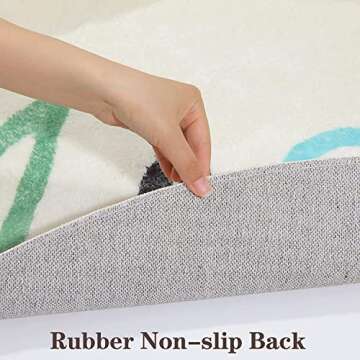 Topotdor Round Kids Play Rug Alphabet Nursery Area Rug Extra Large Soft Crawling Play Mat for Children Toddlers Bedroom (71 inch, Beige)