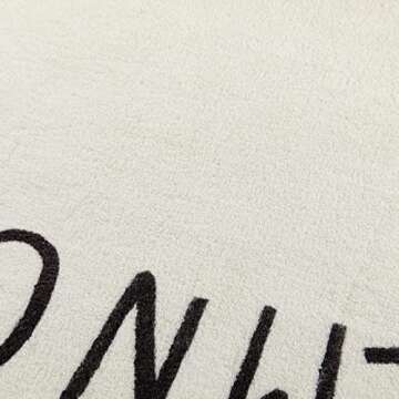 Topotdor Round Kids Play Rug Alphabet Nursery Area Rug Extra Large Soft Crawling Play Mat for Children Toddlers Bedroom (71 inch, Beige)