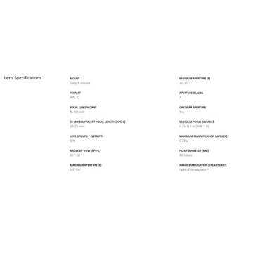 Sony 16-50mm Power Zoom Lens - Renewed