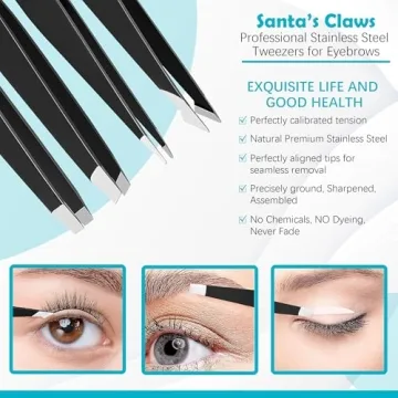 Tweezers Set for Precision Grooming and Beauty Tasks