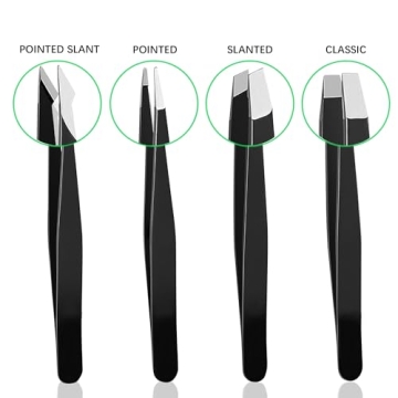Tweezers Set for Precision Grooming and Beauty Tasks