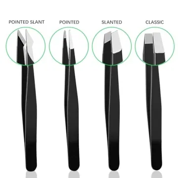 Tweezers Set for Precision Grooming and Beauty Tasks