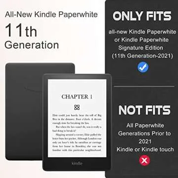 CoBak for Kindle Paperwhite Case with Stand - Durable PU Leather Cover with Auto Sleep Wake, Hand St...
