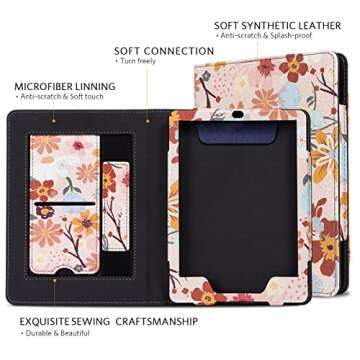 CoBak for Kindle Paperwhite Case with Stand - Durable PU Leather Cover with Auto Sleep Wake, Hand Strap Feature - Fits Kindle Paperwhite 11th Generation 6.8" and Signature Edition 2021 Released