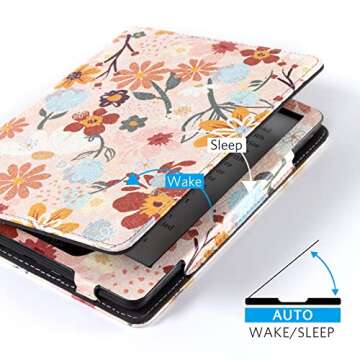 CoBak for Kindle Paperwhite Case with Stand - Durable PU Leather Cover with Auto Sleep Wake, Hand Strap Feature - Fits Kindle Paperwhite 11th Generation 6.8" and Signature Edition 2021 Released