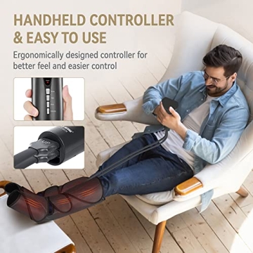 Air Compression Leg Massager with Heat for Relief