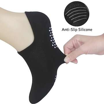 COZYOFFI Pilates Grip Socks: Non-Slip Yoga Socks for Women