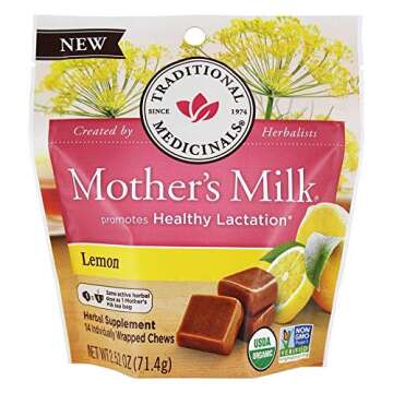 Traditional Medicinals Mother's Milk Lactation Chews, Lemon (14 count)