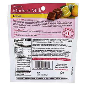 Traditional Medicinals Mother's Milk Lactation Chews, Lemon (14 count)