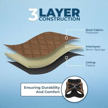 Voyager Step-In Plush Dog Harness – Soft Plush, Step In Vest Harness for Small and Medium Dogs by Best Pet Supplies - Harness (Beige Plush), S (Chest: 14.5 - 16")