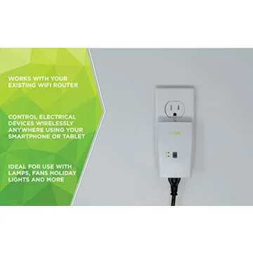 WiOn 50050 Indoor WiFi Smart Plug for Easy Automation
