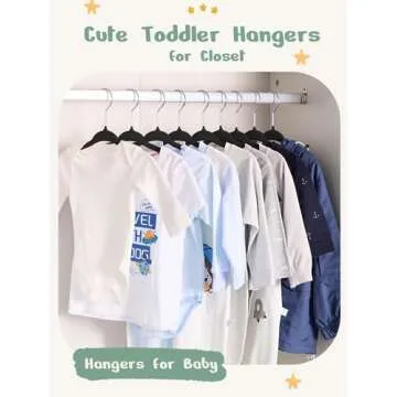 HOUSE DAY Velvet Baby Hangers 50 Pack, Premium Children's Hangers for Baby, Infant & Toddler Clothes...