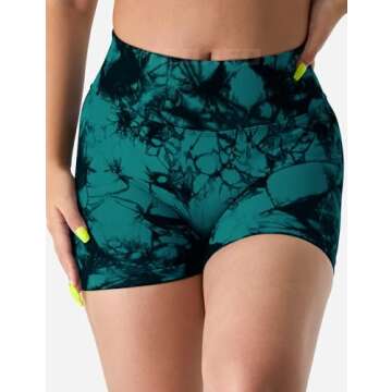 YEOREO Women's 3.6" Scrunch Biker Shorts - Seamless Gym and Yoga Wear