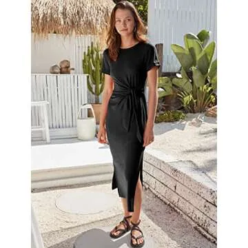ANRABESS Women's Summer Maxi T-shirt Dress for Casual Elegance
