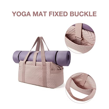BAGSMART Large Gym Bag with Yoga Mat Buckle Travel Essential
