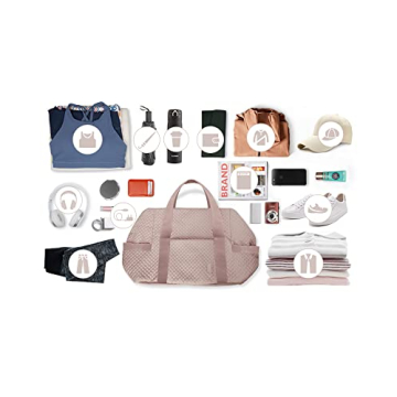 BAGSMART Large Gym Bag with Yoga Mat Buckle Travel Essential