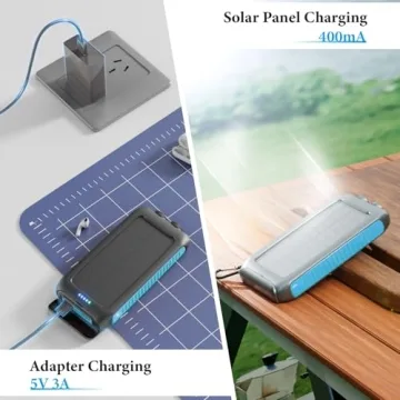 Durecopow Solar Charger Power Bank 49800mAh Waterproof Fast Charge