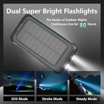 Durecopow Solar Charger Power Bank 49800mAh Waterproof Fast Charge
