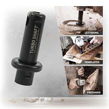 ARBORTECH TURBO Shaft | Ø 20 mm Freehand Power Carving Attachment for Angle Grinder | IND.FG.500