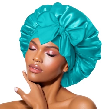 BONNET QUEEN Silk Satin Hair Bonnet for Women - Aqua