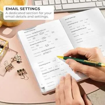 Clever Fox Password Book with alphabetical tabs. Internet Address Organizer Logbook. Medium Password Keeper for Website Logins (Rose Gold)