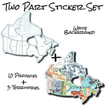 Durable RV Sticker Map of Canada for Adventures