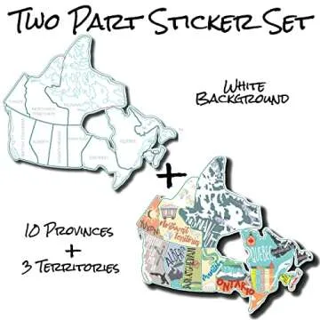 Durable RV Sticker Map of Canada for Adventures