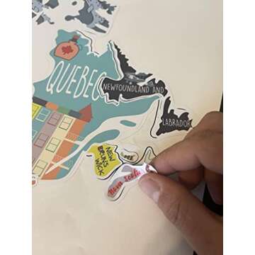Durable RV Sticker Map of Canada for Adventures