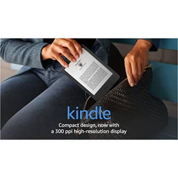 Amazon Kindle – The lightest and most compact Kindle, with extended battery life, adjustable front light, and 16 GB storage – Black