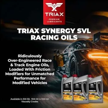 TRIAX Synergy SVL 10W-60, Racing Grade, Full Synthetic Engine Oil, Street and Track Formulation (1 Quart)