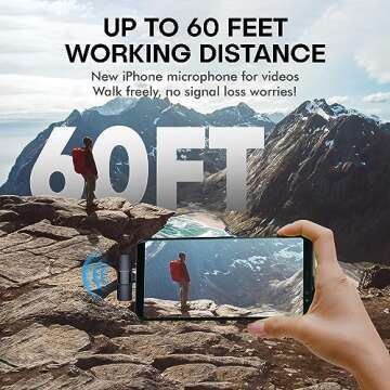 Internet Revolution Wireless Microphone for iPhone | Studio-Quality Mic for Vlogging, Podcasting, and More | Bluetooth Lavalier Mic 2 Pack | Mini Mics for YouTube Sensation | Wireless iPhone Mic